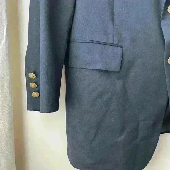 SAKS FIFTH AVE Blazer Men’s 41 Long, Blue wool cashmere blend two button style - Picture 2 of 6